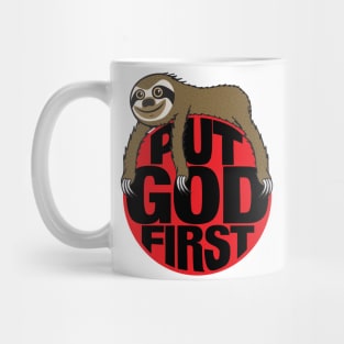 Sloth Put God First Mug